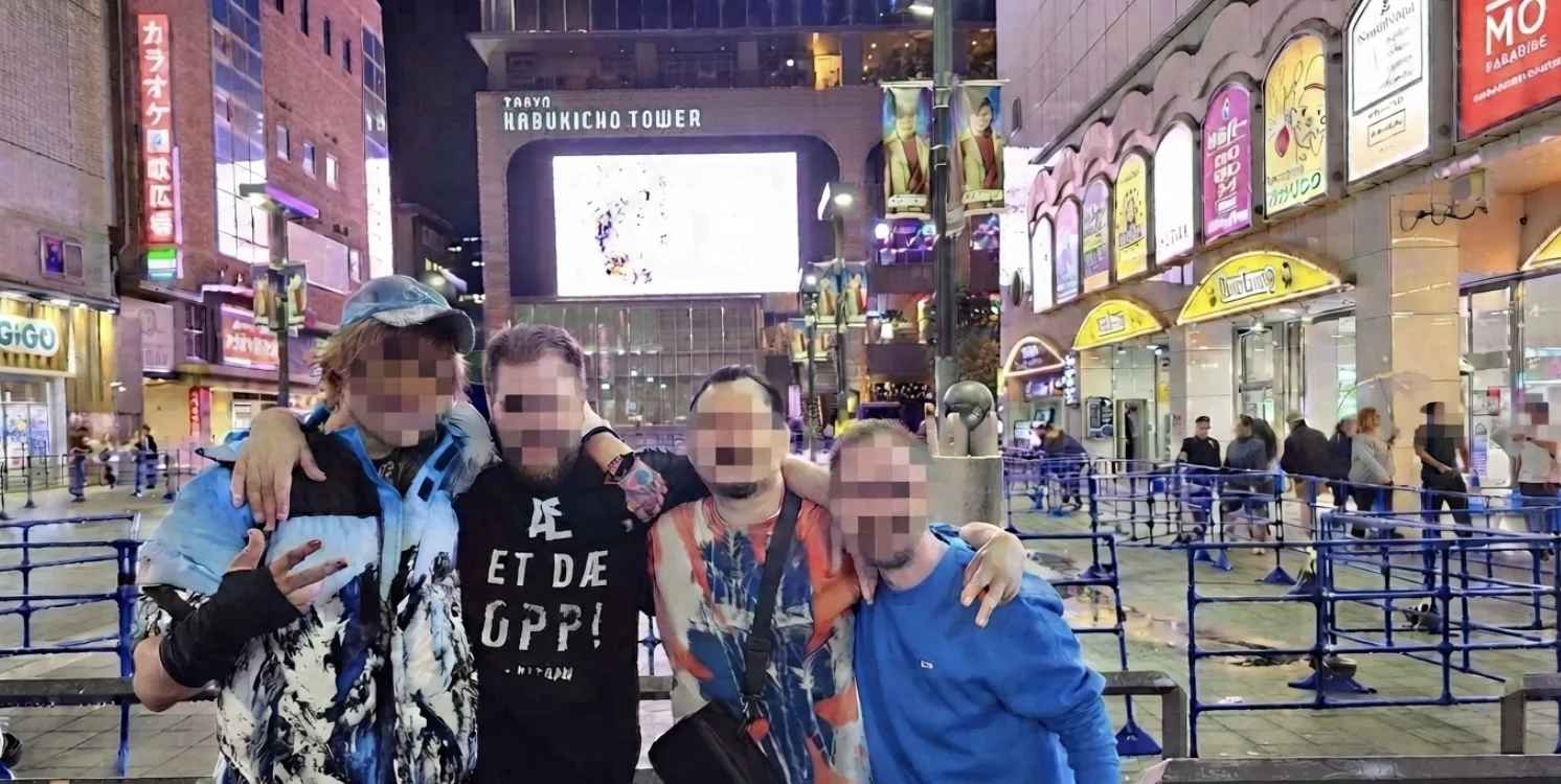 A private group on the VIP Red Light Experience tour in Kabukicho